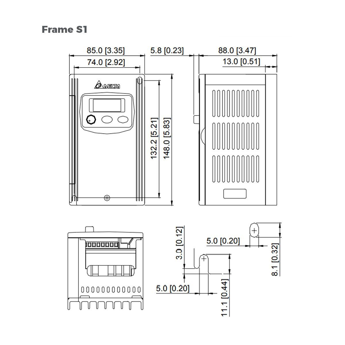 Delta VFD015S23D VFD-S Series Drive - Image 5