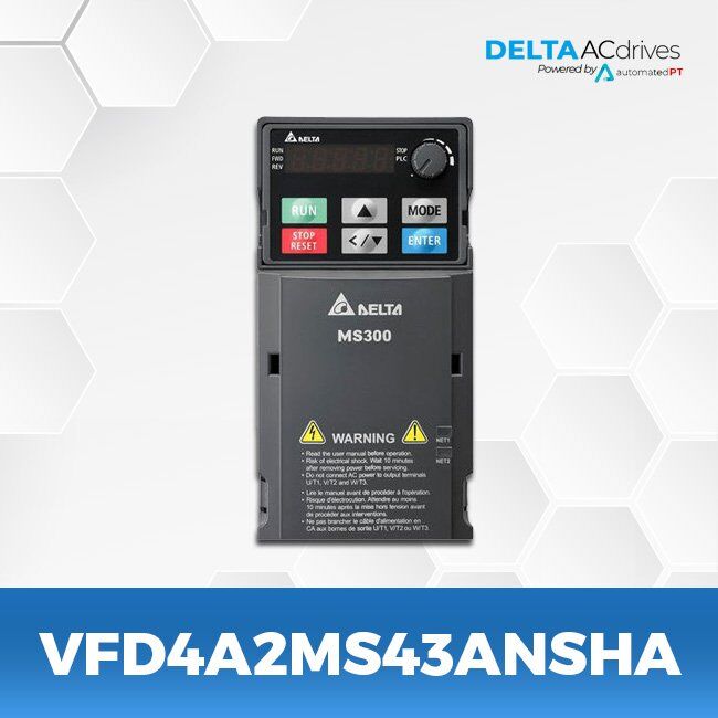 VFD4A2MS43ANSHA-VFD-MS-300-Delta-AC-Drive-Front