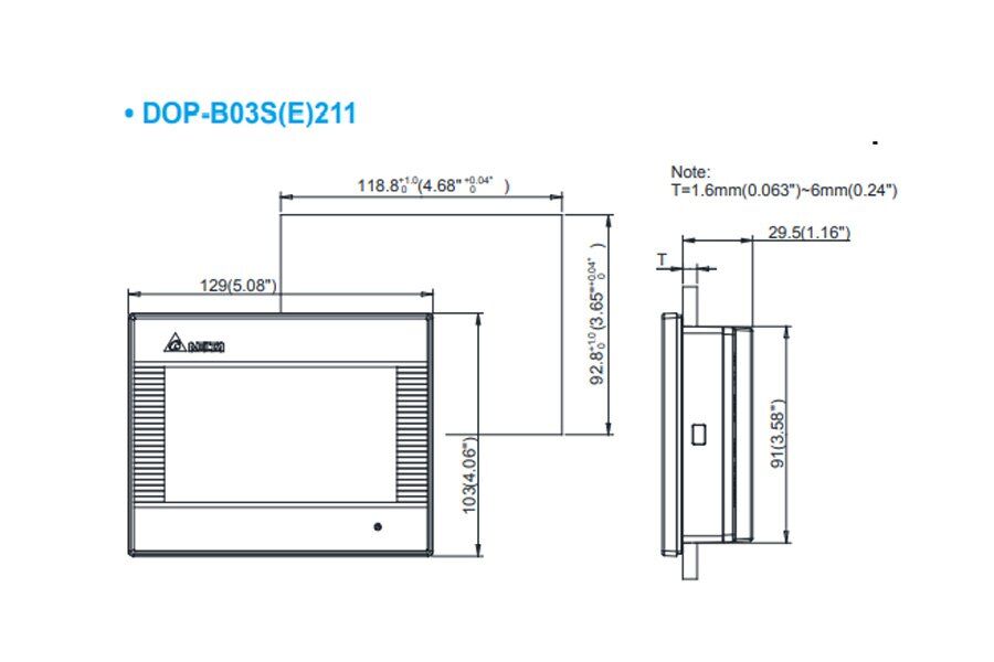 Delta DOP-B03E211 DOP-B Series HMI Touchscreen - Image 5