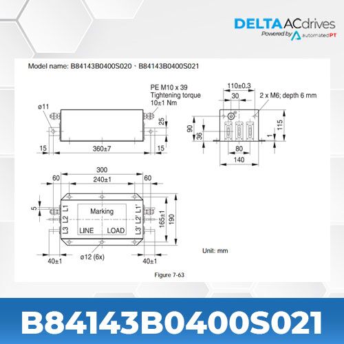 Delta B84143B0400S021 EMC Filter
