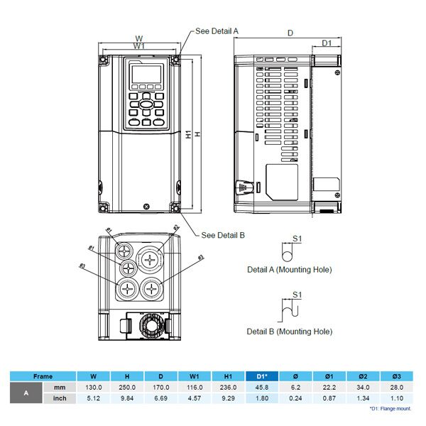 Delta VFD037CP43B-21 CP2000 Series Drive - Image 2