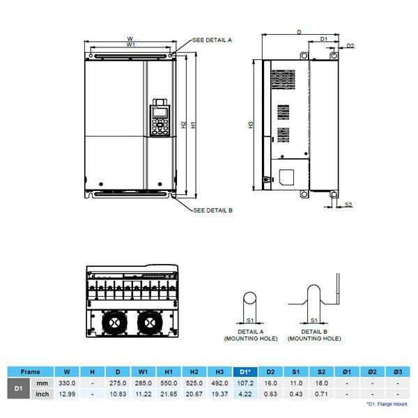 Delta VFD550CP43S-00 CP2000 Series Drive - Image 2