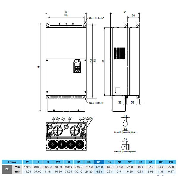 Delta VFD2000CP63A-21 CP2000 Series Drive - Image 2