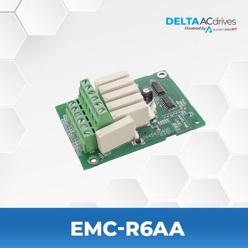 Delta EMC-R6AA 6-point N.O. output contact Relay Card