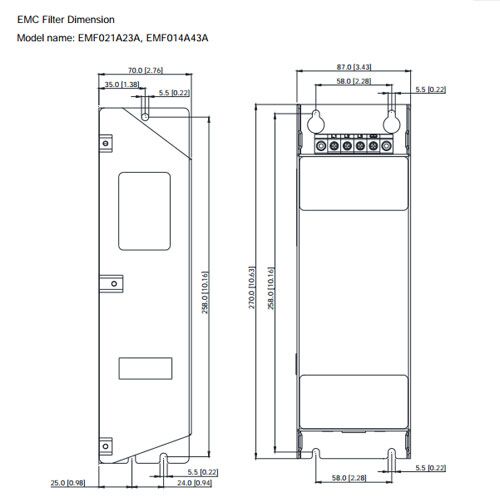 Delta EMF014A43A EMC Filter