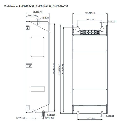 Delta EMF018A43A EMC Filter
