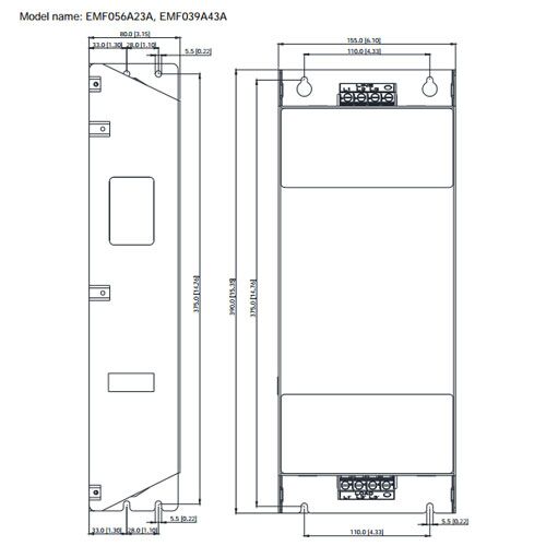 Delta EMF056A23A EMC Filter