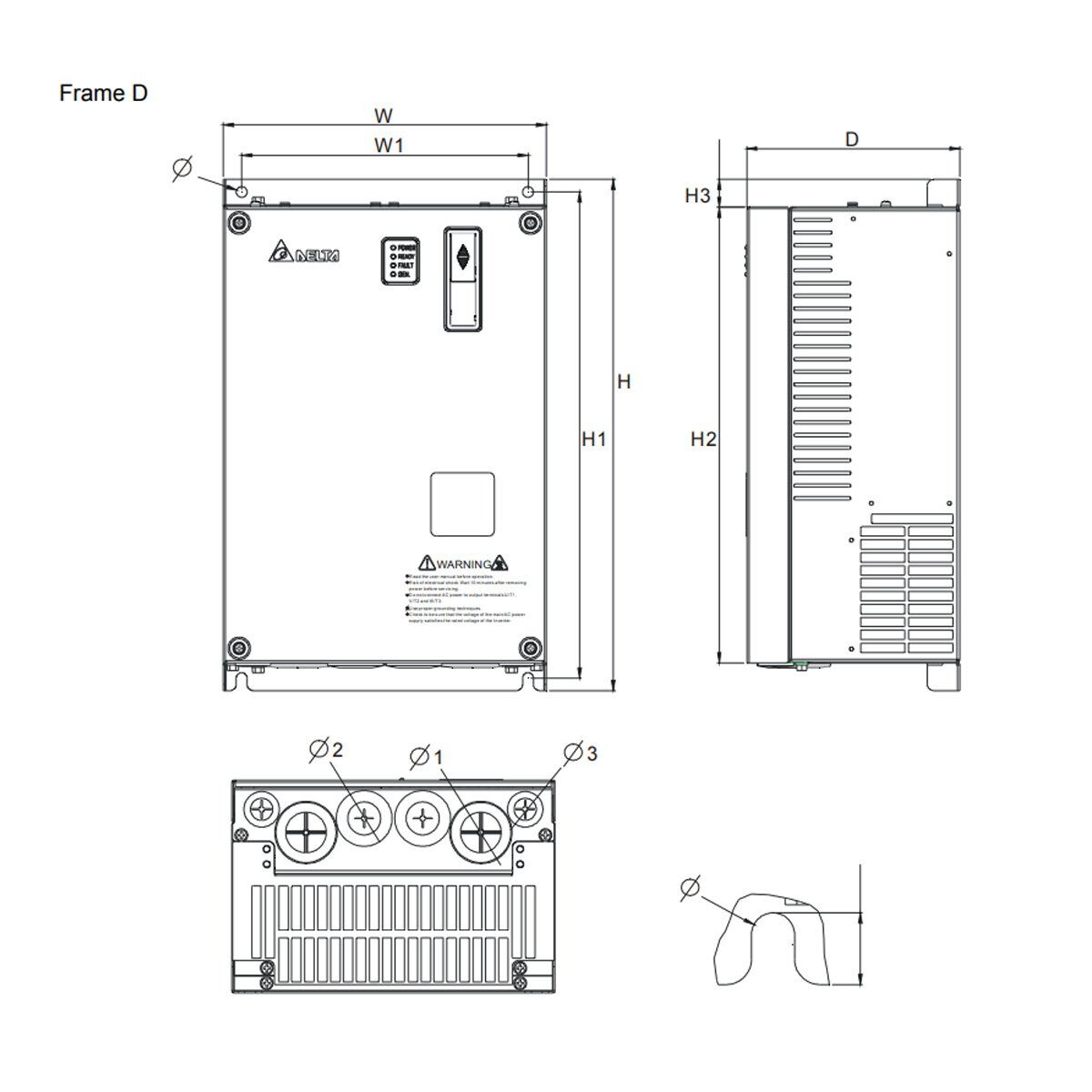 Delta VFD185VL43A VFD-VL Series Drive - Image 5