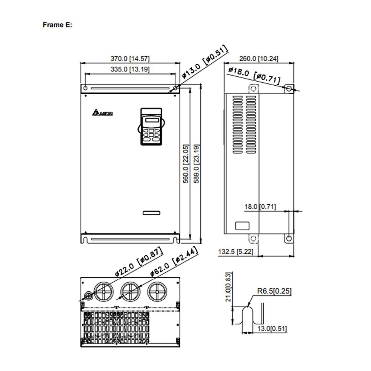 Delta VFD450B43A VFD-B Series Drive - Image 2